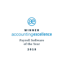 accounting excellence award logo for payroll software 2018