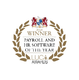 Luca Awards winner badge Payroll and HR Software 2024
